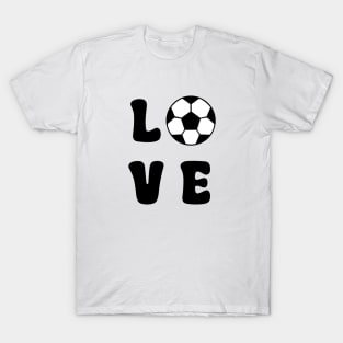 Love Soccer Black T-Shirt